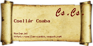 Csellár Csaba névjegykártya